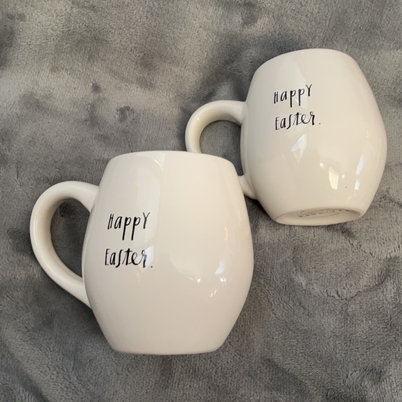 Rae Dunn ceramic HAPPY EASTER mug x2 - Picture 2 of 4